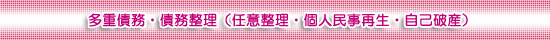 多重債務(債務整理・自己破産)の無料相談を承っております。